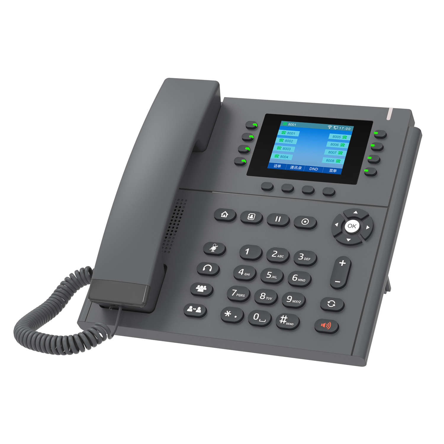 Shenzhen Telephone Manufacturer VoIP Phones system 2.8 Inch Backlit Color Screen Wifi Phone with POE power