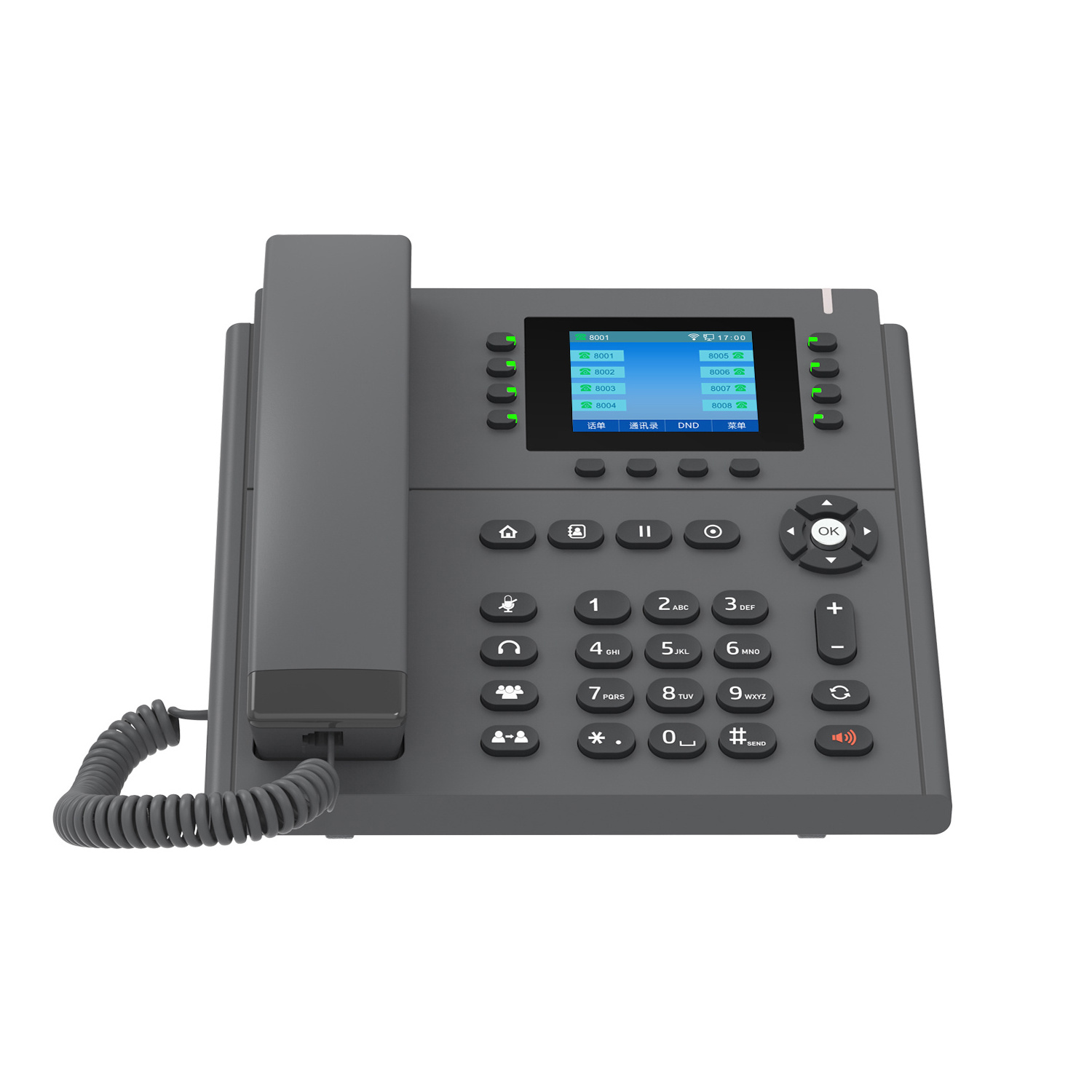 Shenzhen Telephone Manufacturer VoIP Phones system 2.8 Inch Backlit Color Screen Wifi Phone with POE power