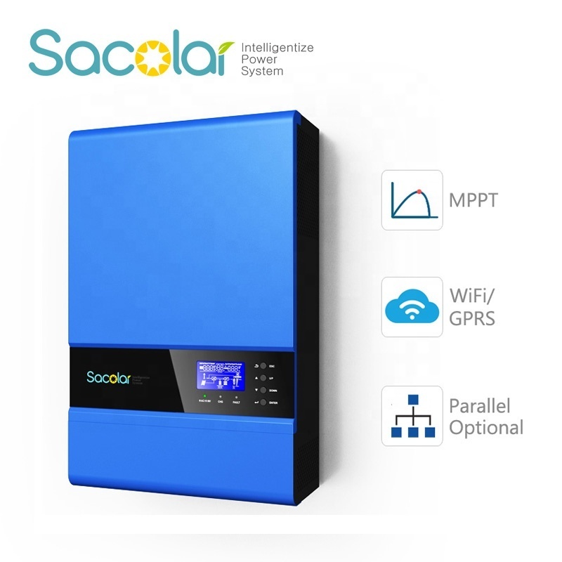 Solar Hybrid Inverter PCU UPS 5kVA Solar home backup device for blackout and solar feed in battery