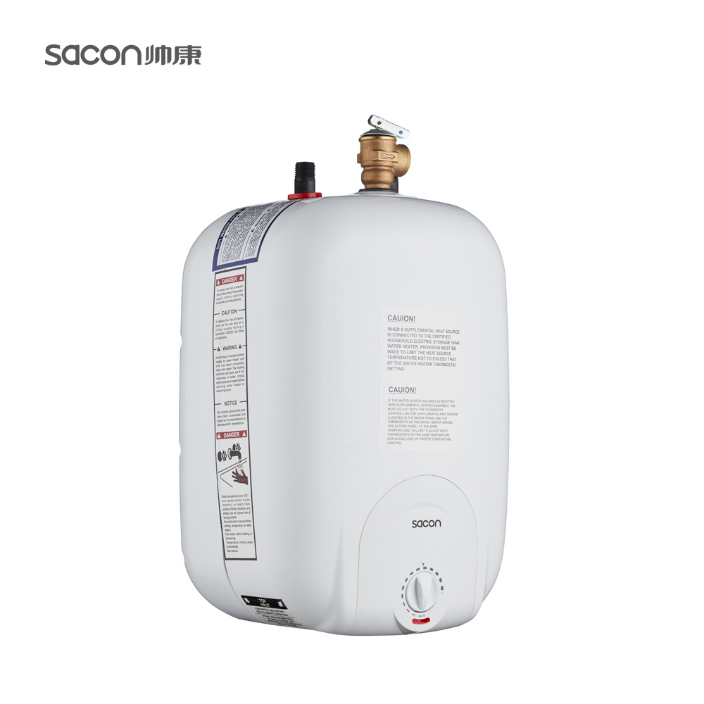 Sacon Electric Storage Mini-Tank Water Heater 10L/2.5 Gallon - ETL Passed - Shelf, Wall or Floor Mounted