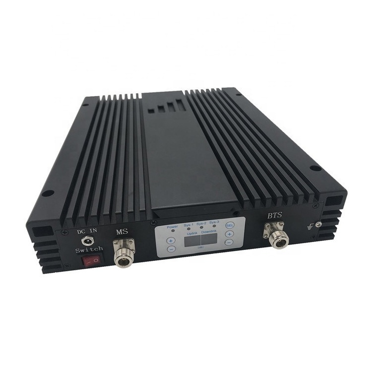 Factory 33dBm 900 1800 GSM DCS Repeater 80dB High Gain LED Display Black 2G 3G 4G RF Mobile Phone Signal Booster