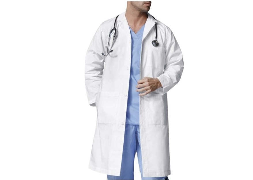 New Arrival Medical Gowns Disposable Men's Long White Doctor Lab Coat