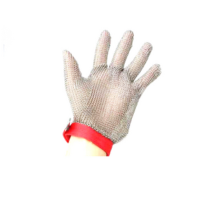 New selling Anti Cut Safety Stainless Steel 5 Fingers Metal Safety Butcher Mesh Gloves