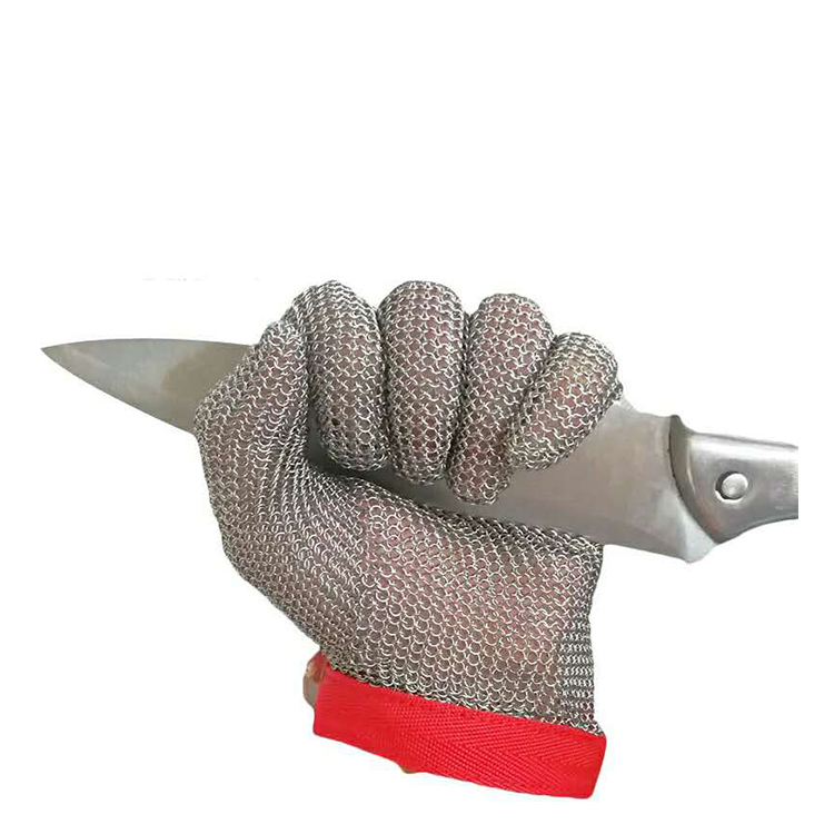 New selling Anti Cut Safety Stainless Steel 5 Fingers Metal Safety Butcher Mesh Gloves