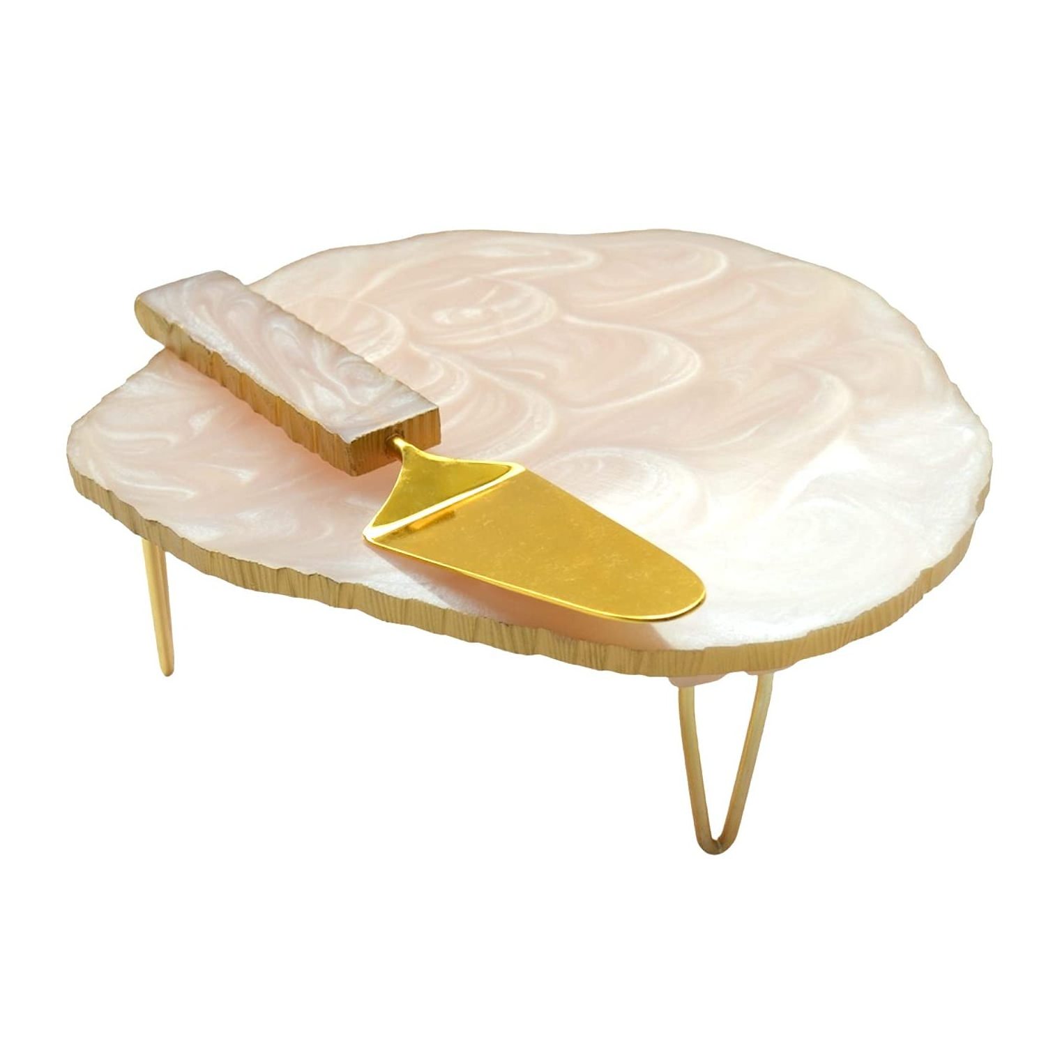 Premium Quality Luxury Elegant Wood and Metal Design Cake Stand and Cake Server Available at Wholesale Prices from India