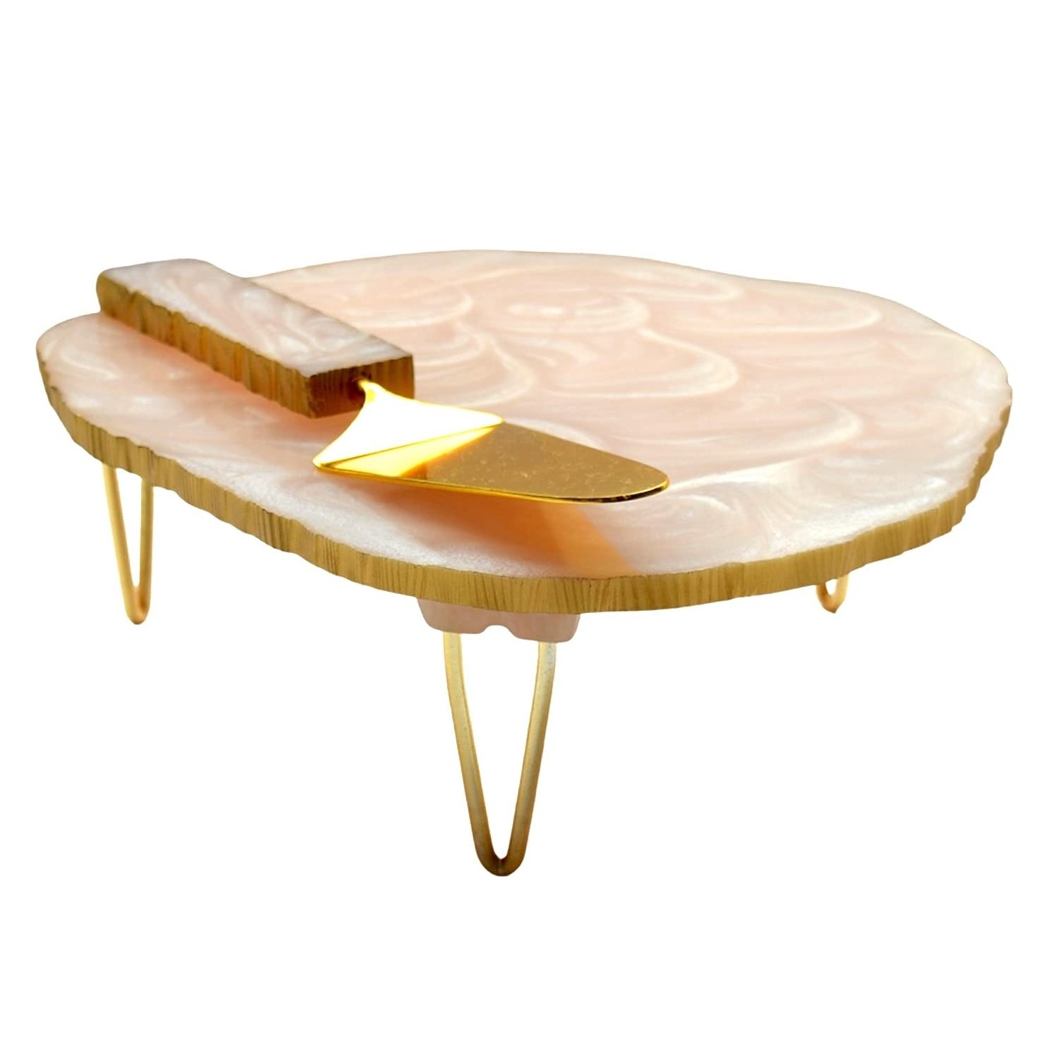 Premium Quality Luxury Elegant Wood and Metal Design Cake Stand and Cake Server Available at Wholesale Prices from India