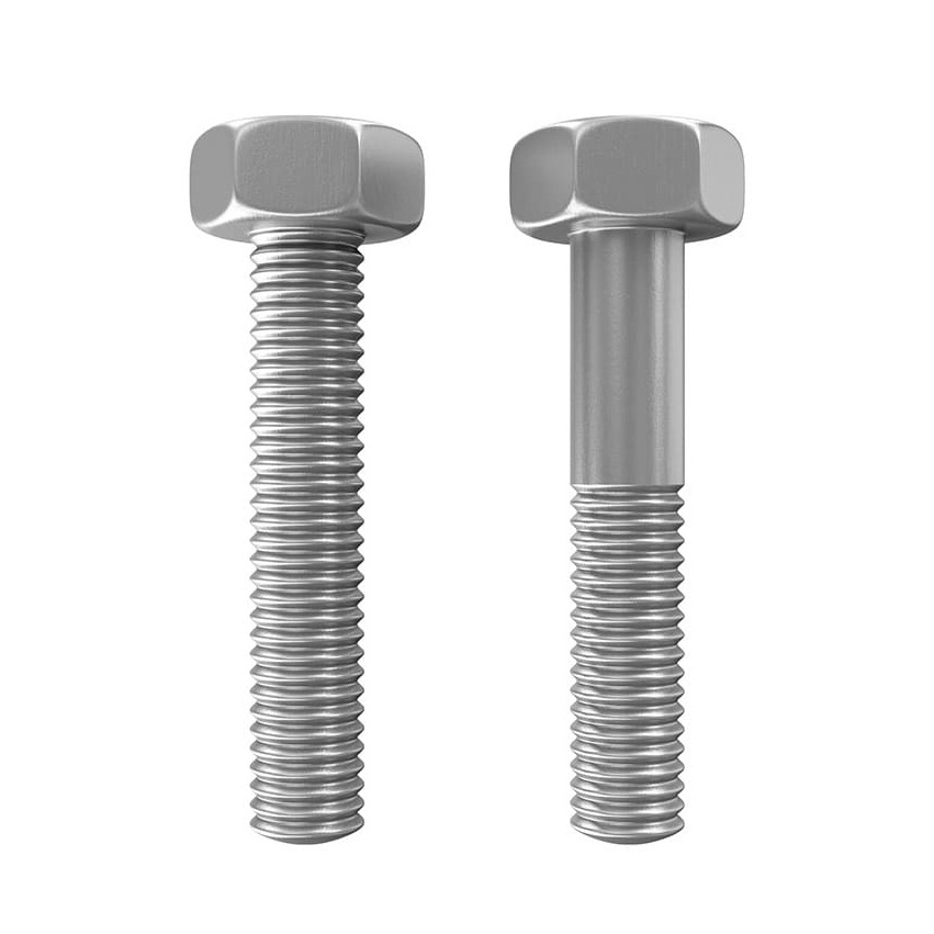 China DIN933 9mm Ss Hex Head Bolt Boulon Pernos Y Tuercas Stainless Steel Din 931 316 12 Hex Bolt M12 x 150 12x90