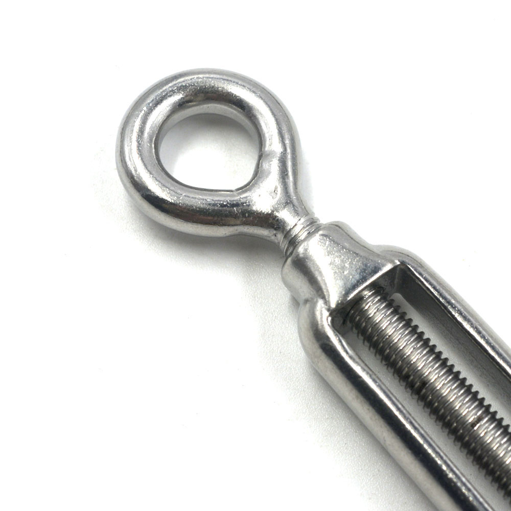 Oem Hardware Hook Eye M10 M16 304 Stainless Steel Us Type Turn Buckle Turnbuckle Hook Eye Heavy Duty Wire Rop 30mm M6