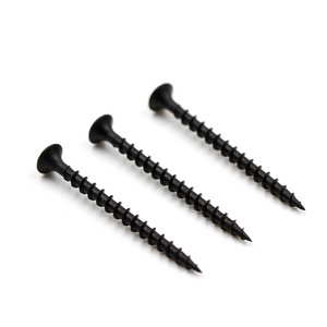 Black Tornillos Parafusos 6x25 3.5*25mm Dry Wall Screw Drywall Screws 1 1/4 Fine Coarse Thread Black Phosphated Manufacturers