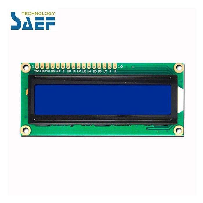 Blue 1602 LCD module mono Characters LCD 16X2 1602 LCD display module 5V