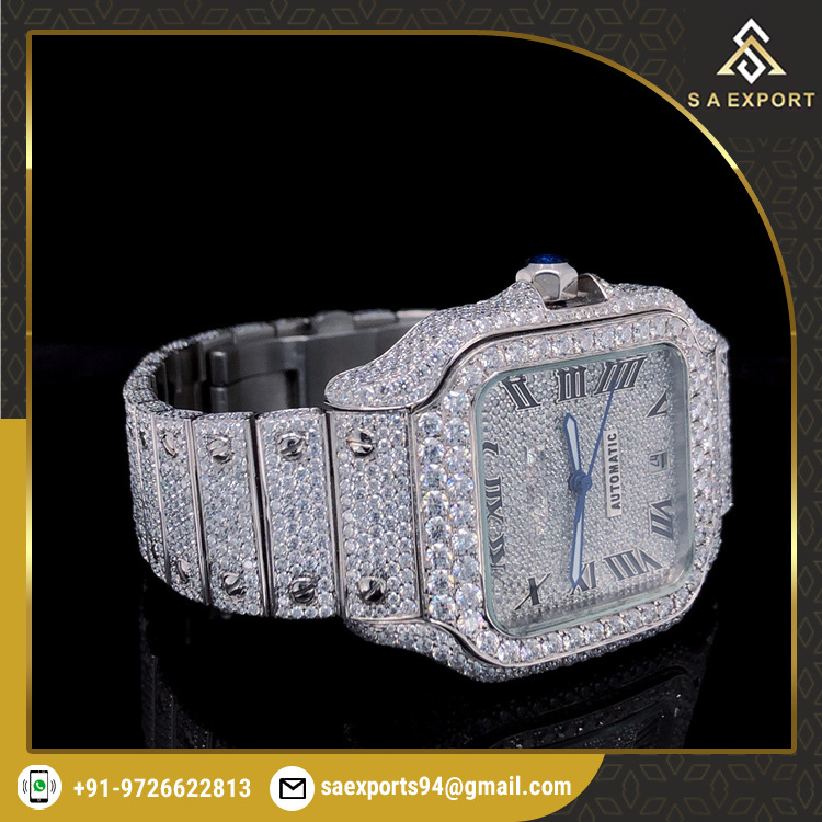 Exclusive Hot Sale on Genuine Quality Antique Stainless Steel Automatic Moisannite Real Diamond Men Women Watches