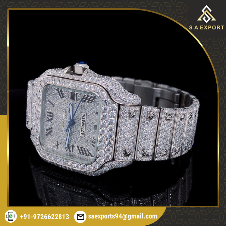 Exclusive Hot Sale on Genuine Quality Antique Stainless Steel Automatic Moisannite Real Diamond Men Women Watches