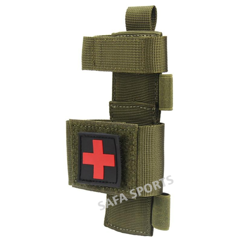 Flashlight Scissors Hanging Bag Outdoor Hiking First Aid Quick Slow Release Buckle Medical  Tactical Tourniquet Strap