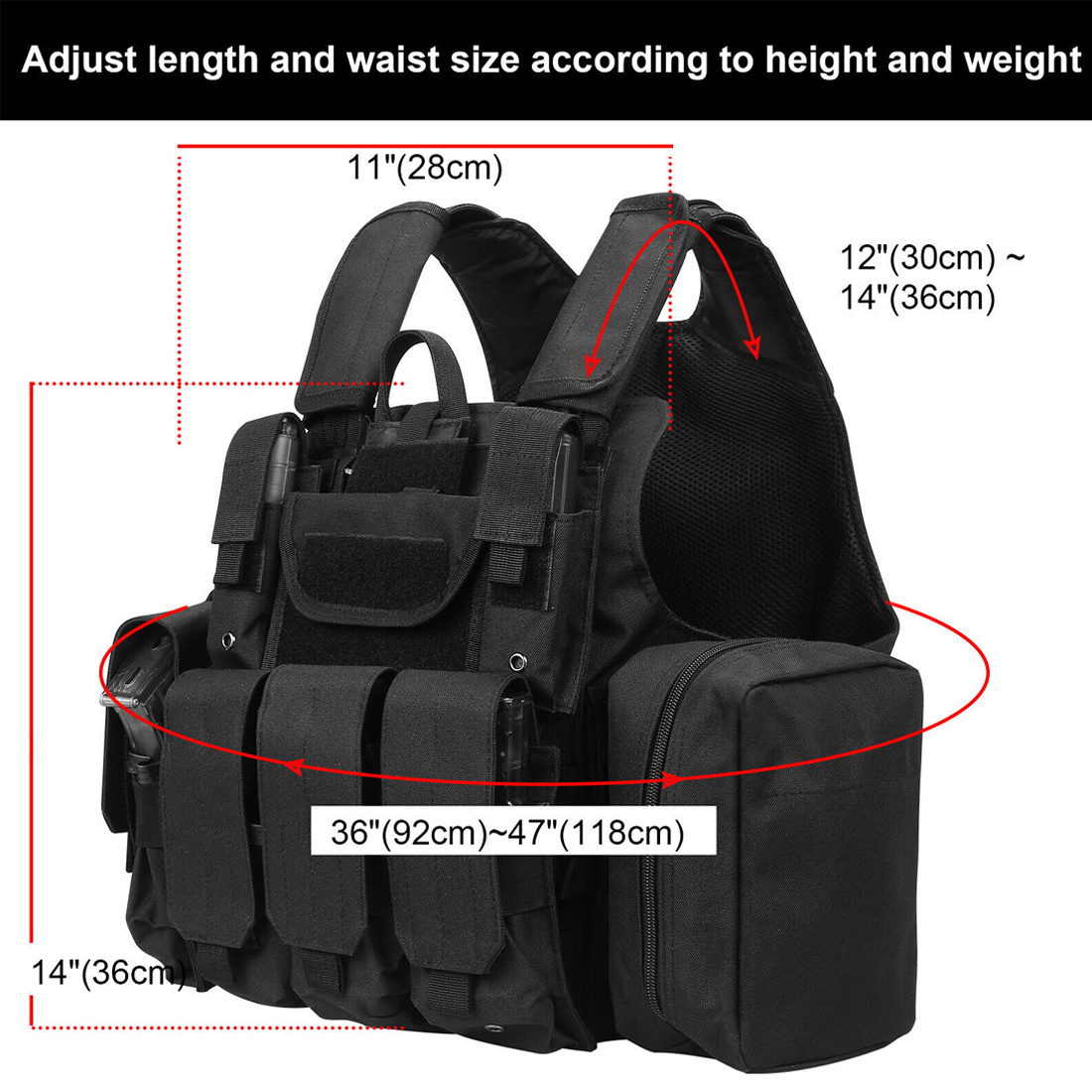 2023 hot Sale Quick Release Tactical hunting black tacticaal vest