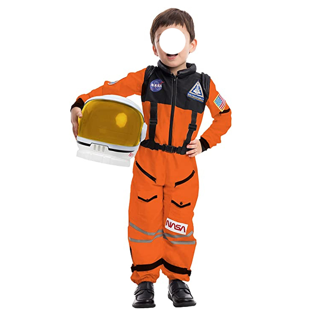 Customize kids high quality Pilot Orange Costume Movable Space Visor Kids