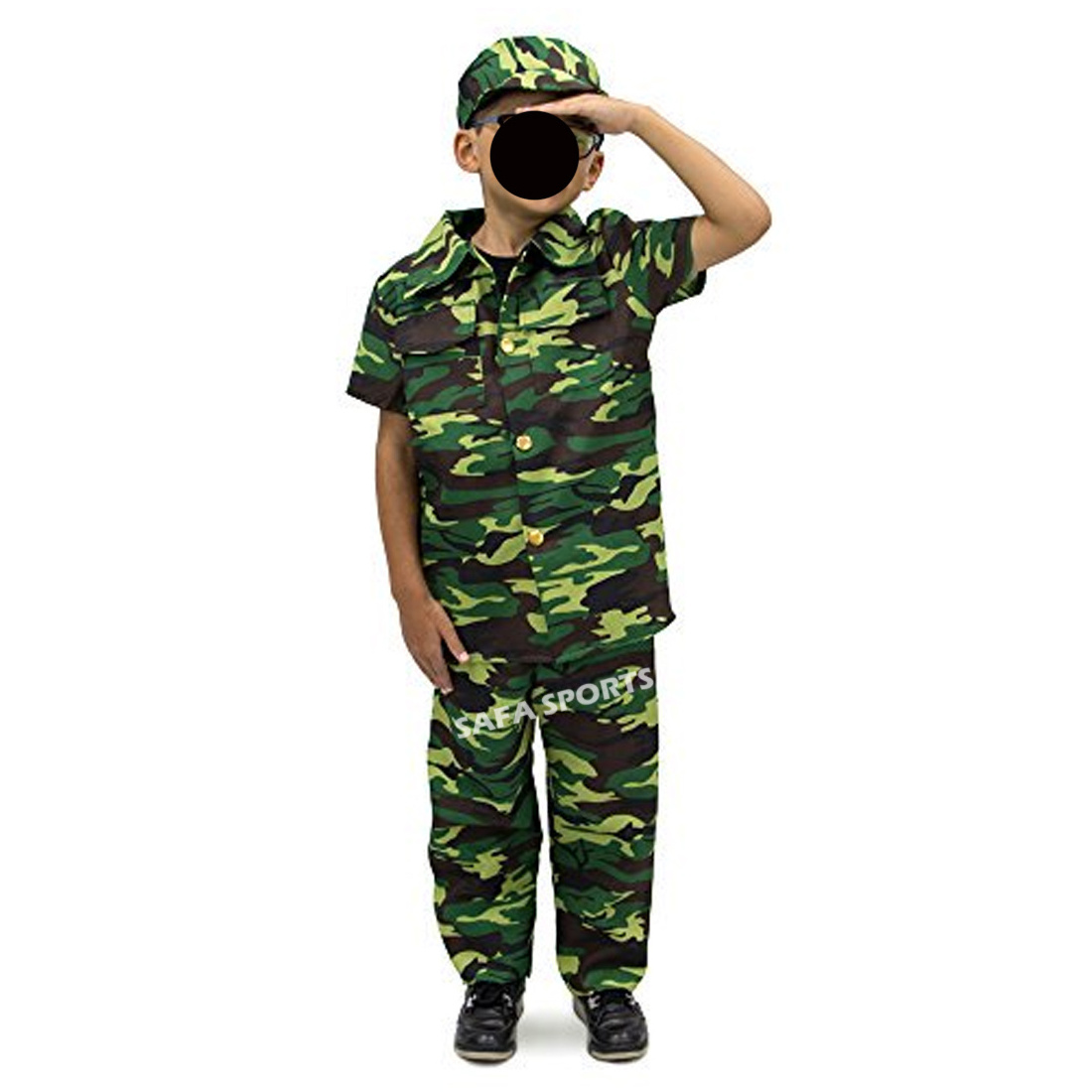 Tactical Commando Halloween Costume, Unisex  Tactical Camo Soldier Uniform Dress Up