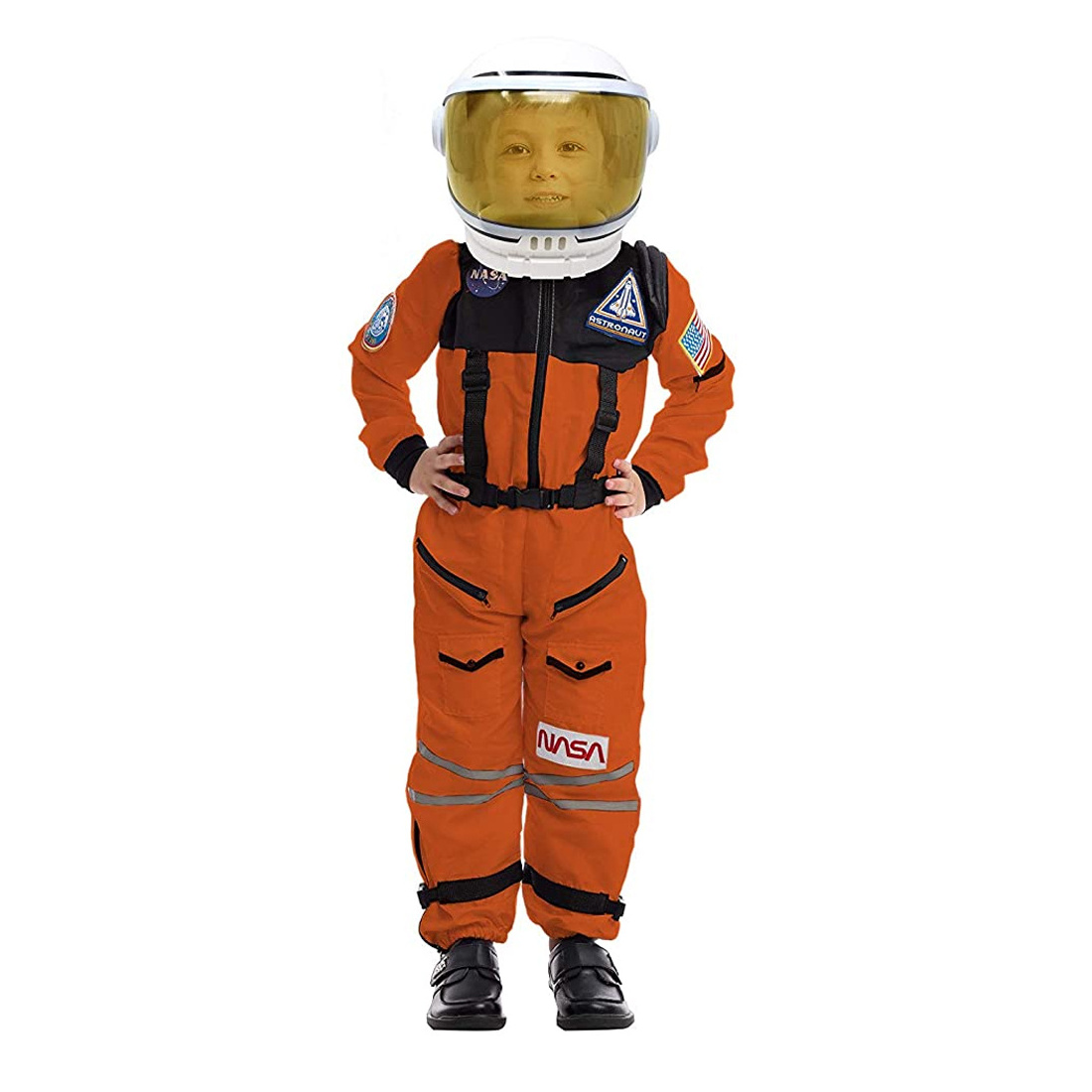 Customize kids high quality Pilot Orange Costume Movable Space Visor Kids