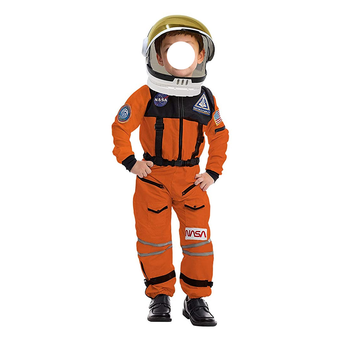 Customize kids high quality Pilot Orange Costume Movable Space Visor Kids