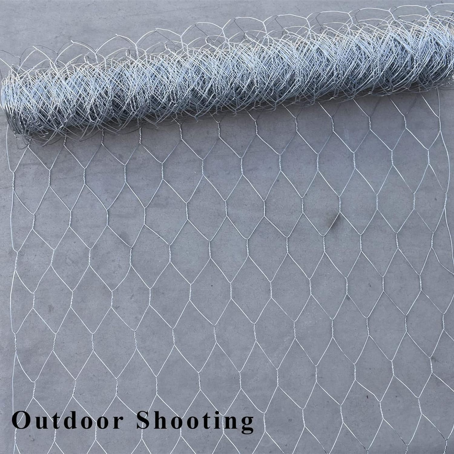 2024 Chicken Wire Mesh Poultry Wire Netting Hexagonal Galvanized Mesh Garden Fence Barrier For Pet Rabbit Chicken Wire Fencing