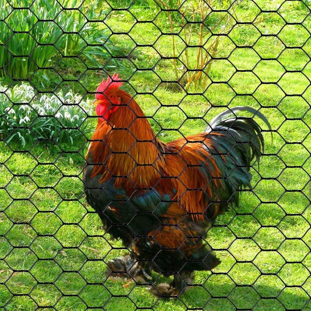 2024 Chicken Wire Mesh Poultry Wire Netting Hexagonal Galvanized Mesh Garden Fence Barrier For Pet Rabbit Chicken Wire Fencing