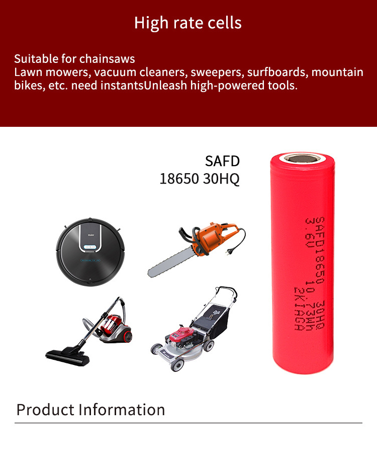 lithium battery 18650 ups batteries 3000mah 5c 8c 10c  with holder gasket for vacuum cleaner