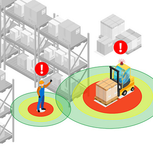 Tag based proximity warning forklift anti collision system solution for industrial safety