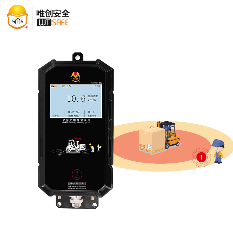 Forklift active collision warning alert proximity warning system for pedestrians collision avoidance solution