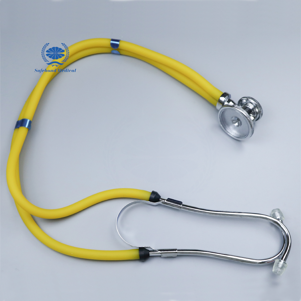 Medical custom wholesale price multifunctional double head double tube cardiopulmonary stethoscope