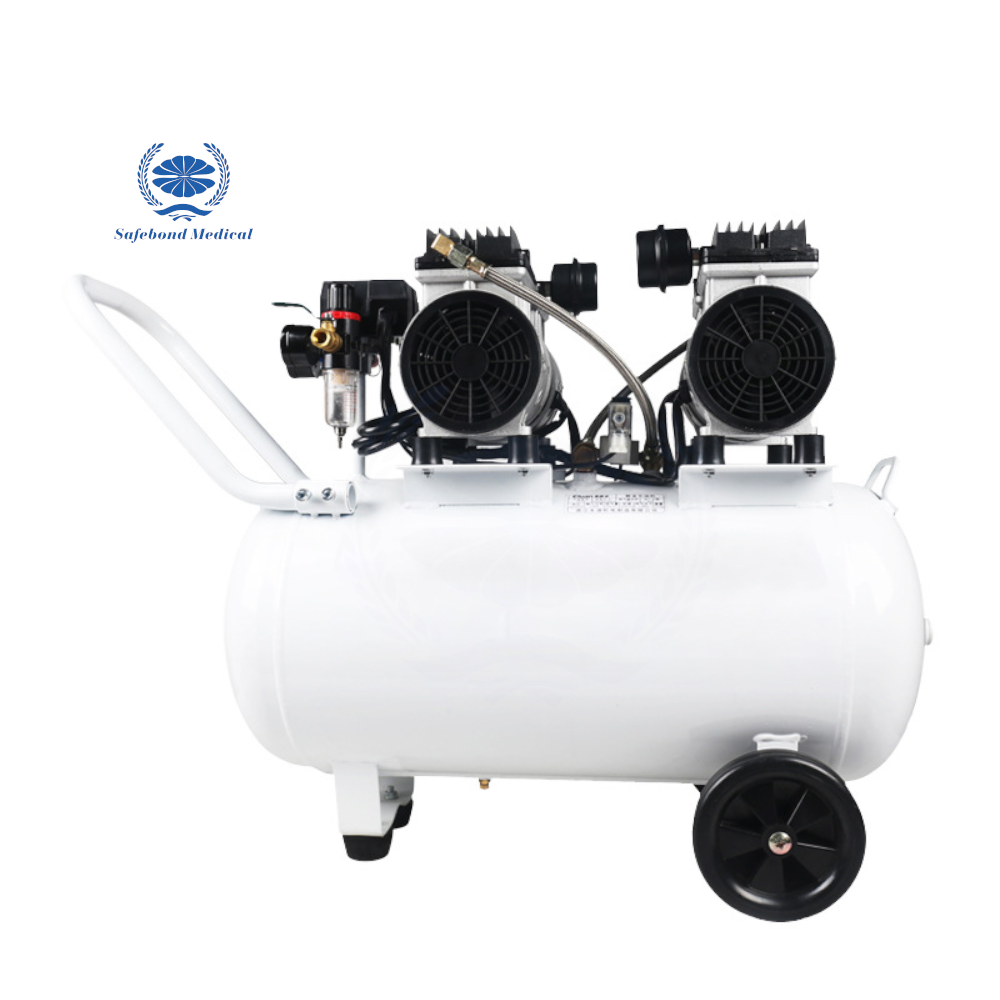 Professional high-pressure silent oil-free air compressor air pump one-to-three 50L small dental air compressor