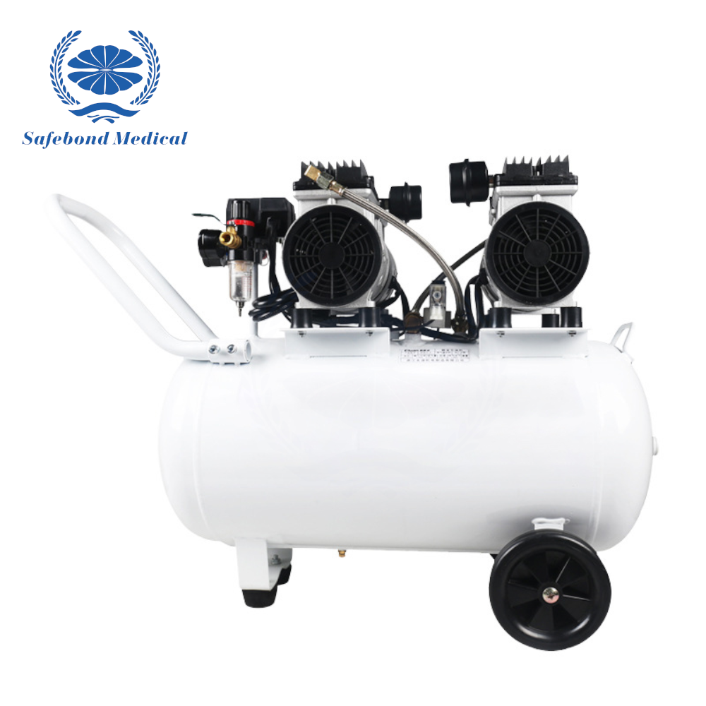 Professional high-pressure silent oil-free air compressor air pump one-to-three 50L small dental air compressor