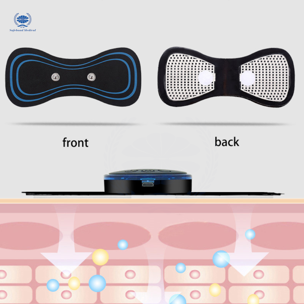 Mini Wireless Remote Control Neck and Back Massager Stick EMS Pulse Electric Neck Pain Therapy Massager