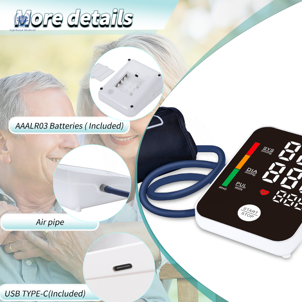 High Quality Portable Electronic Blood Pressure Monitor Electric Digital Smart Arm Blood Pressure Monitor