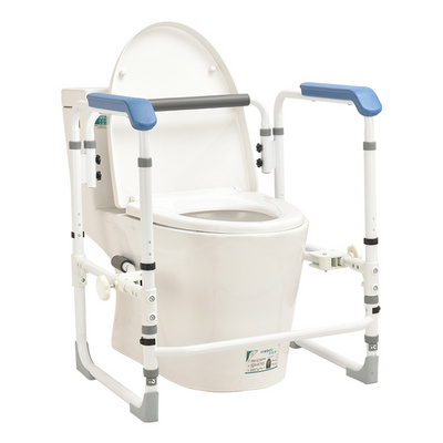 Safe Disabled Toilet Stand Bathroom Toilet Chair Handrail Armrest Height Adjustable