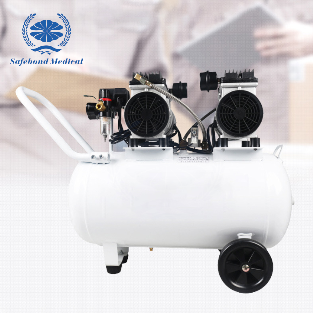 Professional high-pressure silent oil-free air compressor air pump one-to-three 50L small dental air compressor