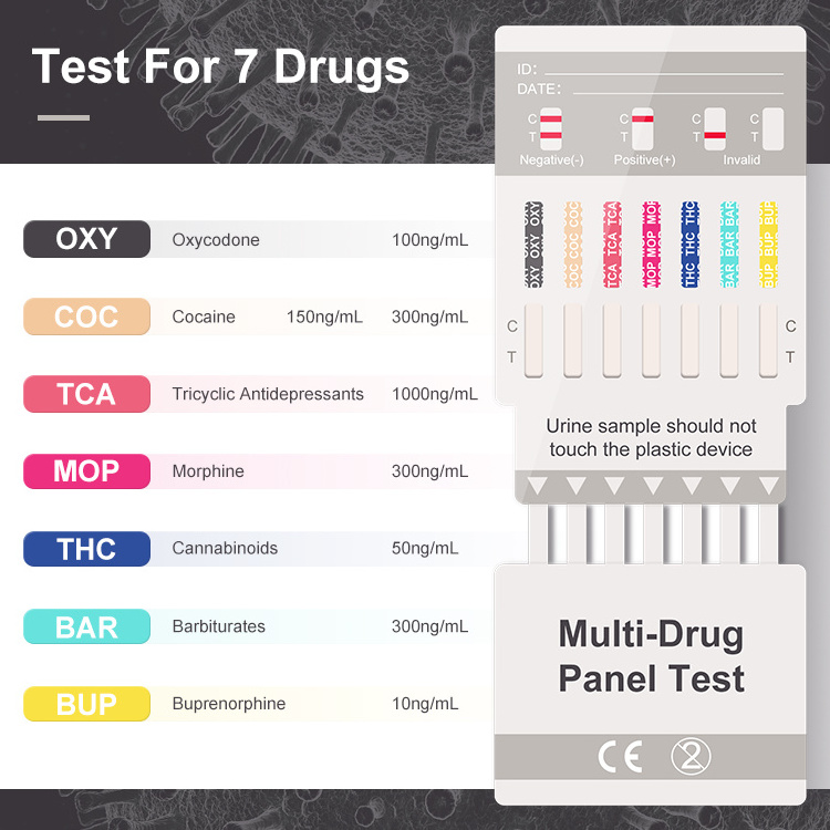 3 Panel Instant Drug Testing Kits MAMP COC Drugs Tests