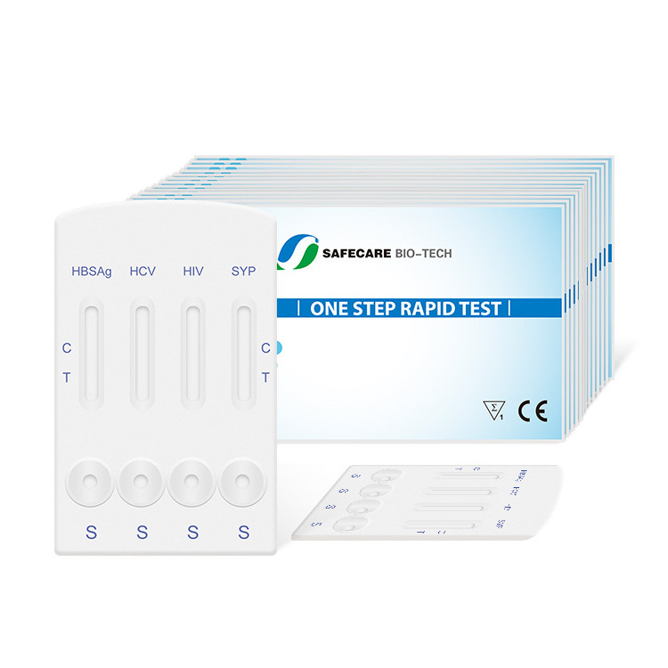 Safecare HIV HCV HBsAg Syphilis Combo Rapid Diagnostics Test Kit