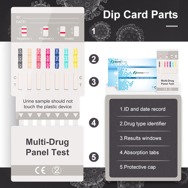 3 Panel Instant Drug Testing Kits MAMP COC Drugs Tests