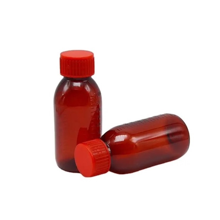 Wholesale 12 OZ Cough Syrup Measuring Round Oral Liquid Medicine Bottle