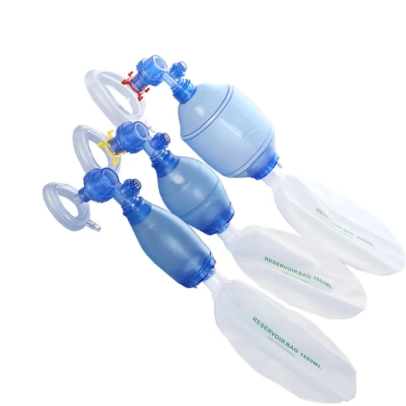 First aid Factory Medical Resuscitator Ambu Valve Bag Valve Mask Adult PVC Manual Resuscitator