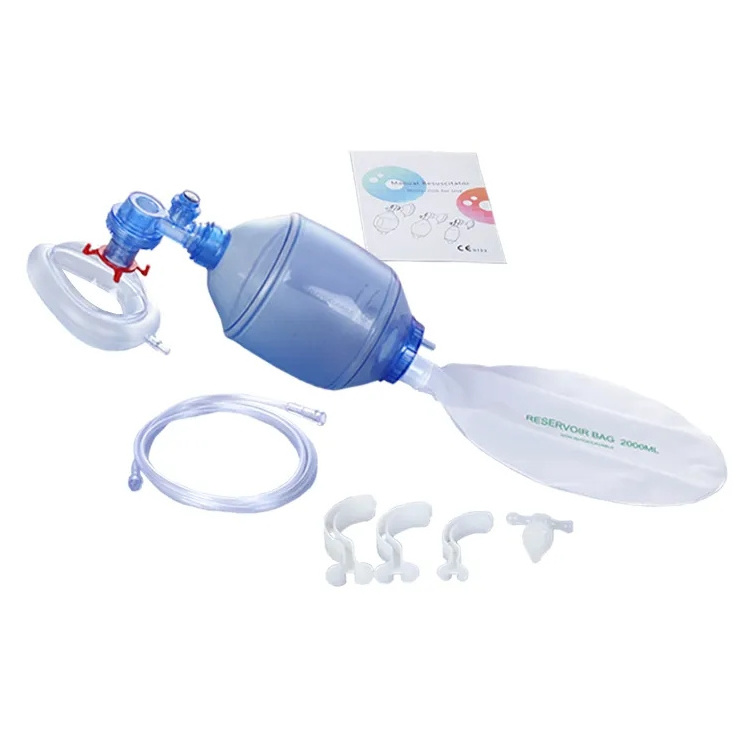 First aid Factory Medical Resuscitator Ambu Valve Bag Valve Mask Adult PVC Manual Resuscitator