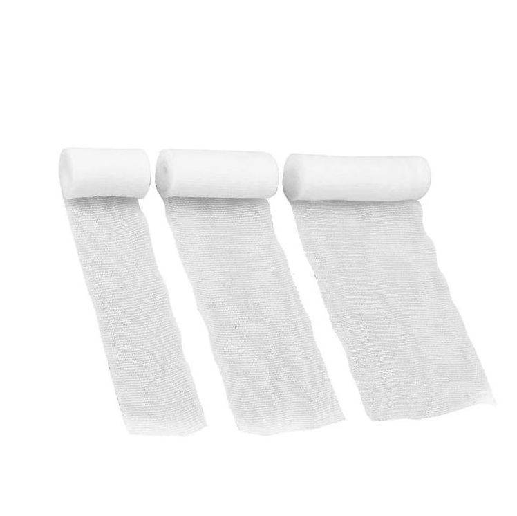 Cotton Gauze Bandage Sterile or Non-Sterile High Quality Different Sizes Soft Medical Wow Gauze Bandage Medical Dressings Rolls