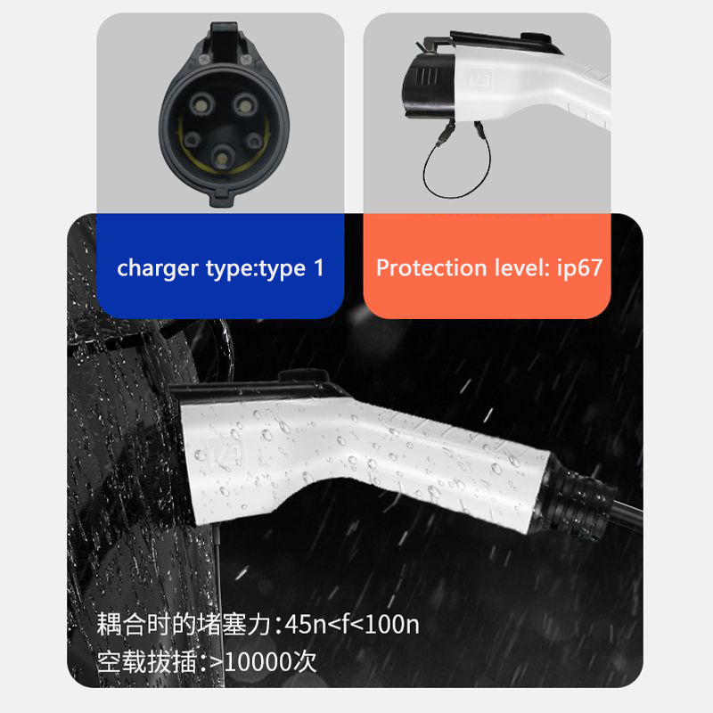 22kw 48a Type 1 mobile level 2 ev charger ac electric Car Charger Fast Charging Support the use of Toyota Prius Prime RAV4 Prime