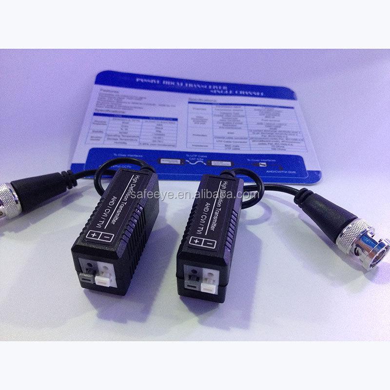 Press-in single channel passive HDCVI Camera balun Transceiver for Analog camera AHD TVI