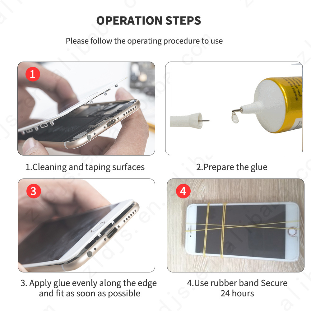 Zhanlida T8000 Clear Contact Adhesive Repair Glue With Precision Applicator Tip - 110ML 50ML 15ML T8000 Glue Adhesive