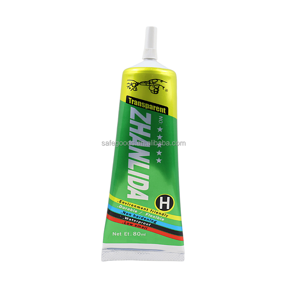 Zhanlida H Transparent Clear DIY Purpose Contact Adhesive With Precision Applicator Tip - 80ML H Glue Adhesive