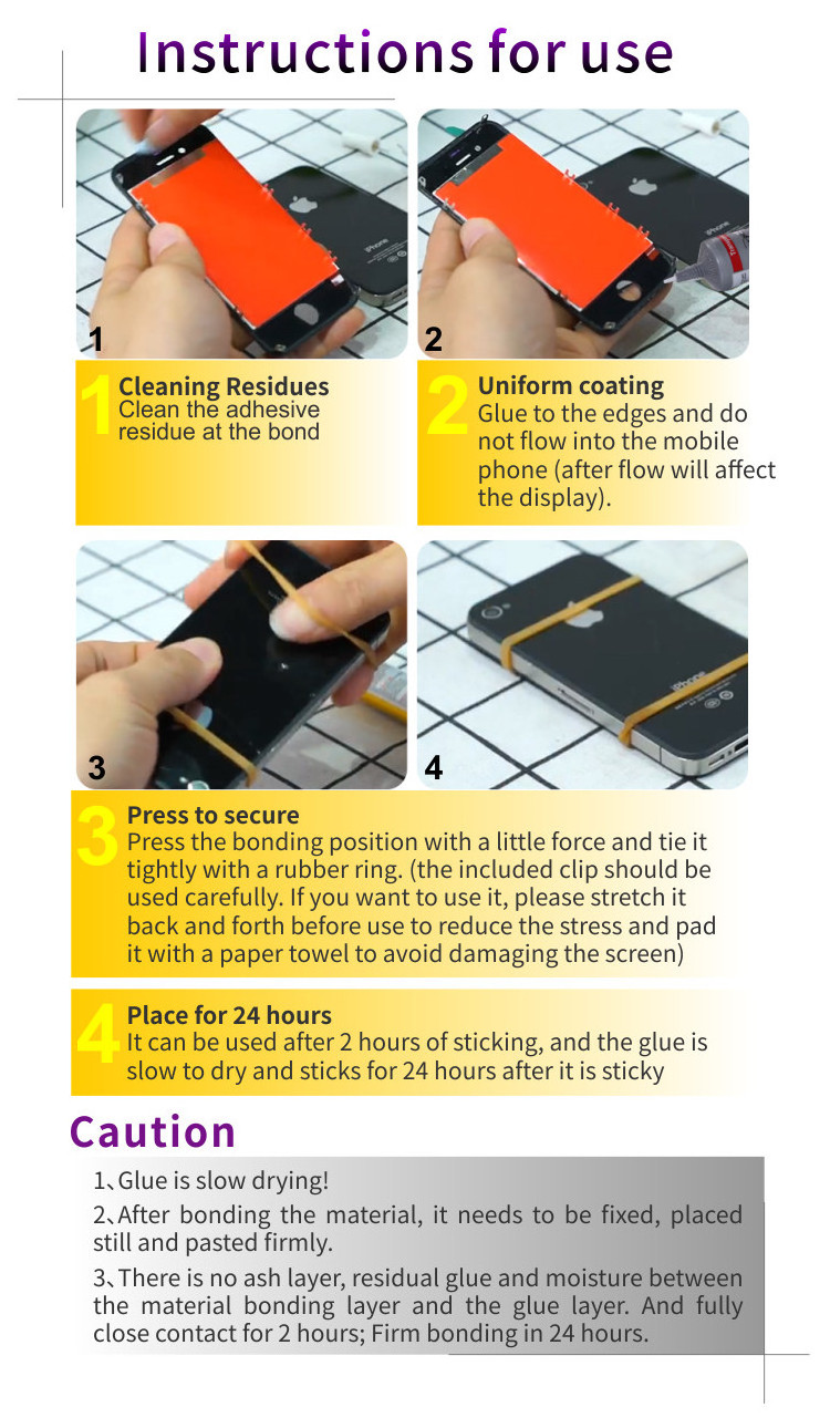 Zhanlida T9000S 110ML Black Contact Adhesive Repair Glue With Precision Applicator Tip - 110ML T9000S  Glue Adhesive