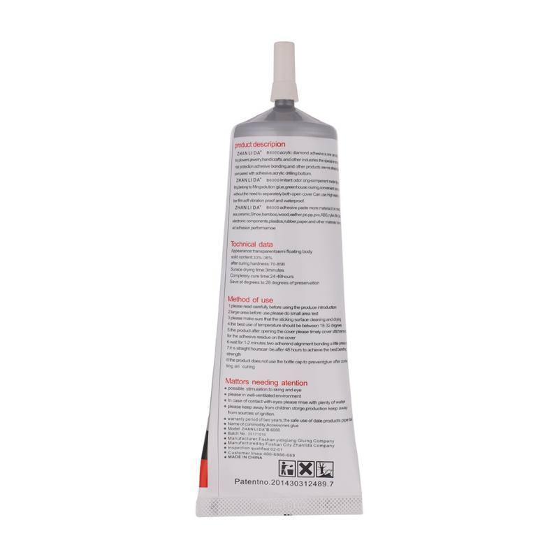 Zhanlida B6000 50ML Clear Contact Adhesive With Precision Applicator Tip -50ml  B6000 Glue Adhesive