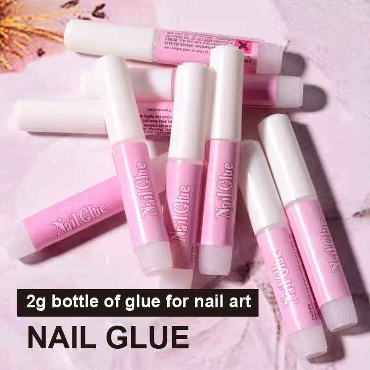 Nail Glue 2g Small Glue Long Lasting Firm Powerful Quick Drying Sticky Nail Jewelry Drill Mini Decoupage Glue