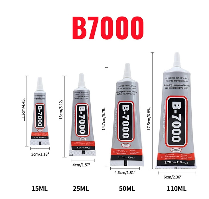 BU LAI EN B7000 Transparent Contact Phone Repair Adhesive Universal Glass Plastic DIY Glue B-7000 With Precision Applicator