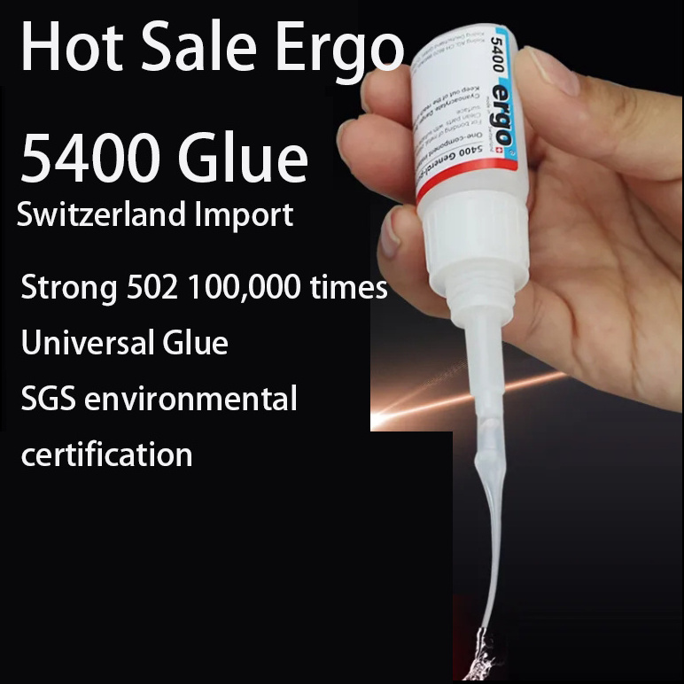 Switzerland Ergo 5400 Strong Quick Drying Glue Transparent Adhesive Metal Plastic Ceramic Wood 502 Glue